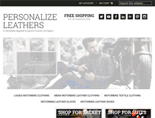 Tablet Screenshot of personalizeleathers.com